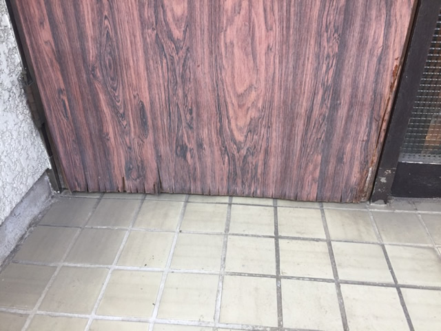一戸建て住宅の木製玄関ドア取替　施工事例　名古屋市港区